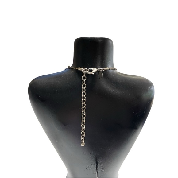 Chico’s Red and Silver Beaded Necklace, Choker, Vintage. Tribal charm design - Picture 4 of 10